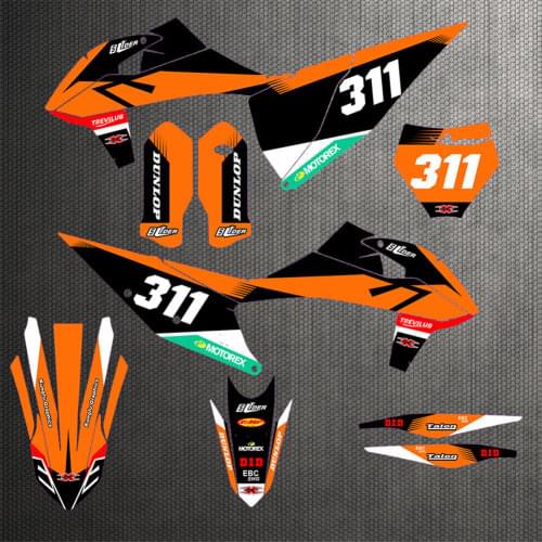 6 styles Motorcycle Graphics Stickers Decals For KTM EXC EXCF 2020 2021 SX SXF XC XCF 2019 2020 2021 125 250 300 350 400 450 500
