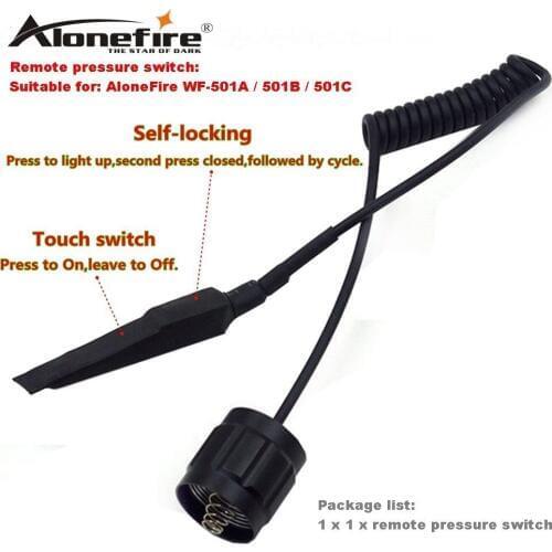 AloneFire Intelligent Remote Pressure Switch/bulb Controller For 501B WF-501B LED Tactical Flashlight Torch Light,Tail Switch