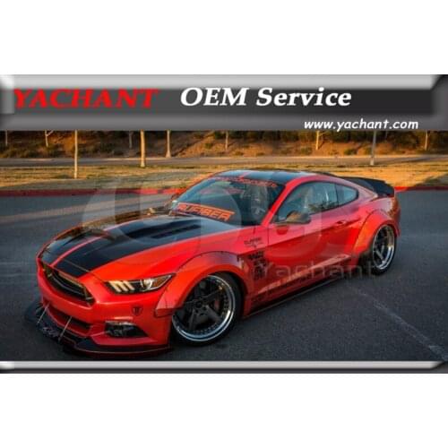 Car-Styling FRP Fiber Glass Fender Bodykit 4 Pcs Fit For 2015-2016 Mustang Trufiber LG267-T Style Front & Rear Fender Flare Kit