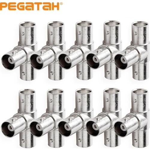 Free shipping JR-B29 Right Angle tee BNC Connector three male connector for CCTV system CCTV Monitor Accessories