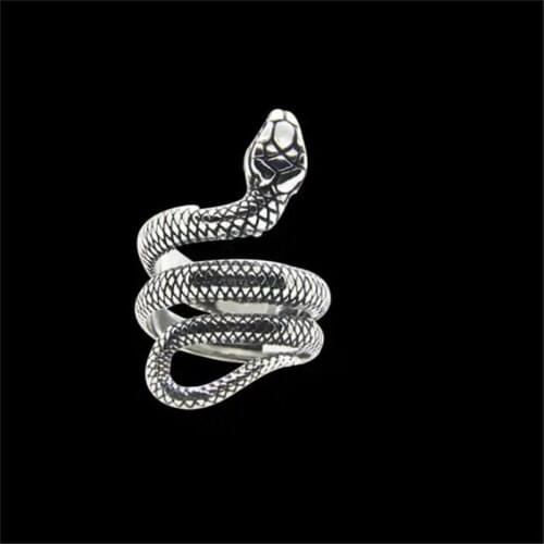 316L Stainless Steel Band Party Fashion Jewelry Cobra Cool Serpent Snake Ring