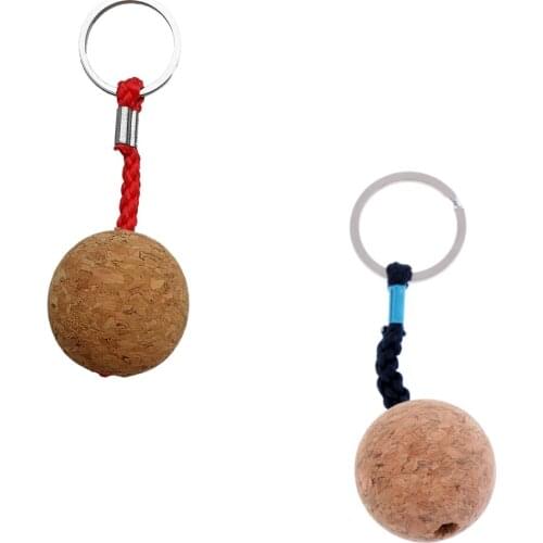 2Pcs Floating Cork Keyring Water Buoyant Ball Key Ring Keychain Marine Sailing Boating Kayak Canoe Narrowboat Accessories