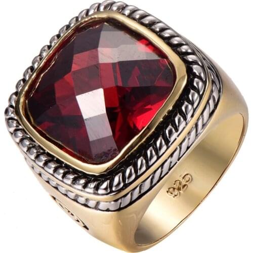 Factory price Huge Garnet Gold Filled Beautiful Ring Free Shipping Size 6 7 8 9 10 F1315