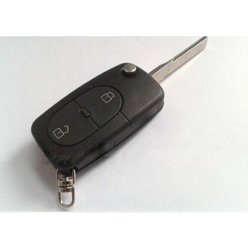 2 Button Flip Remote Key Shell Case (Round) For VW Polo Sagitar Passat Beetle Golf With CR1620 Small Battery Location10PCS/Lot