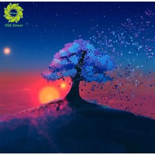 DIY Diamond Painting Flowers Diamond Embroidery Full Square Rhinestones Cross Stitch Diamonds Tree Home Decoration