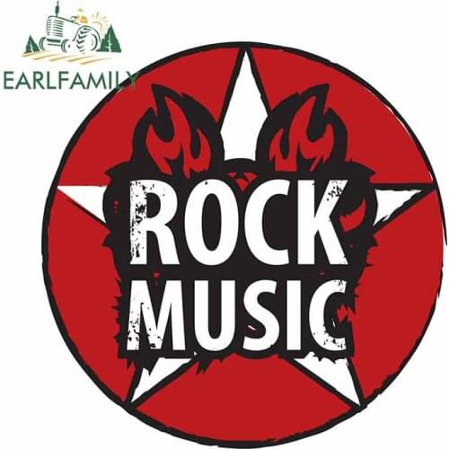 EARLFAMILY 13cm x 12.9cm For Rock Music Car Styling Stickers Waterproof Decal Scratch-proof Refrigerator Decor Scratch-Proof