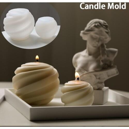 Aroma Candle mould Soft Silicone Spherical Mold DIY Candle Making Tools Resin Molds Christmas Decorate For Home molde resina