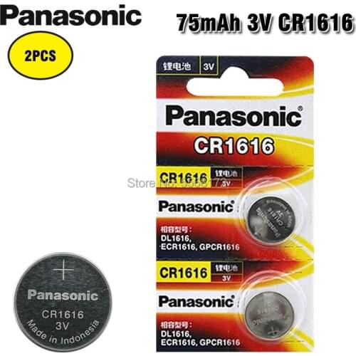 2PCS Panasonic 100% Original CR1616 Button Cell Battery For Watch Car Remote Key cr 1616 ECR1616 GPCR1616 3v Lithium Battery