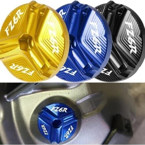 Motorcycle Engine Oil Filler Cap Drain Sump Plug Bolt Cover Screw For Yamaha FZ6R 2009 - 2017 2016 2015 2014 2013 2012 2011 2010