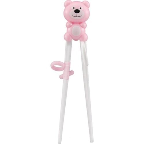 Cute Cartoon Bear Baby Kids Children Training Learning Chopsticks Food Feeding Tableware
