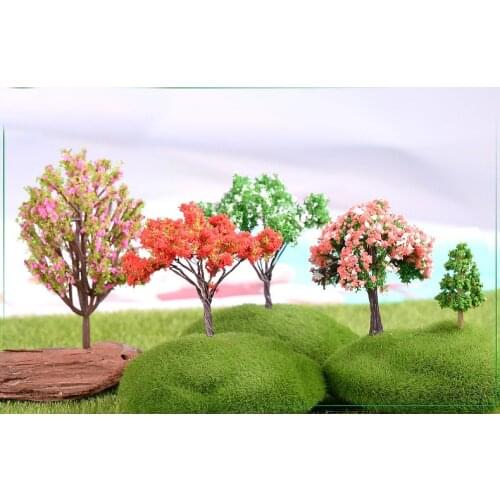 Mini Tree Fairy Garden Decorations Miniatures Micro Landscape Resin Crafts Bonsai Figurine Garden Terrarium Garden Accessories