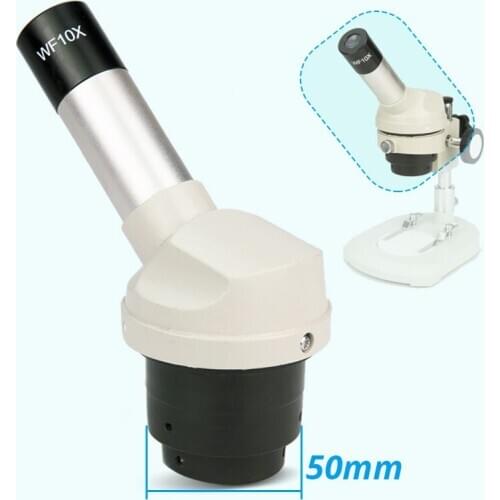 Optical Magnification 20X Monocular Dissecting Stereo Microscope Head with UP-right Image Small Size 2X Objective WF10X Eyepiece
