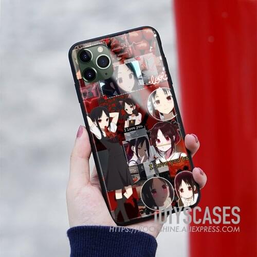 Kaguya Shinomiya Anime Glass Soft Silicone Phone Case FOR IPhone SE 6s 7 8 Plus X XR XS 11 12 Mini Pro Max Sumsung Cover Shell