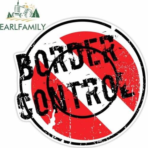 EARLFAMILY 13cm x 12.5cm For Border Stamp DIY Car Stickers Interesting Decal Scratch-Proof Suitable For VAN RV Decoration