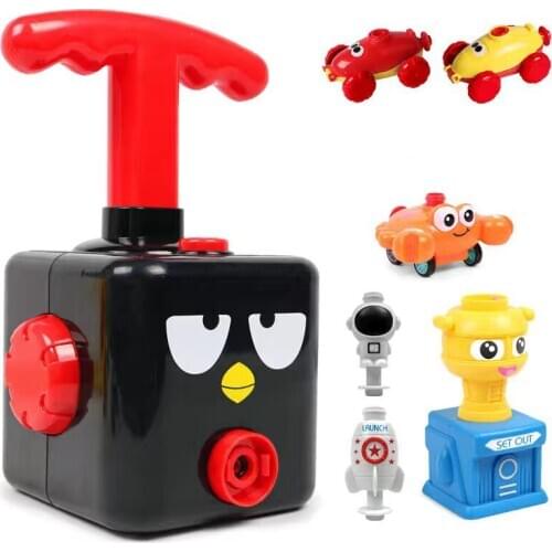 New Power Balloon Launch Tower Toys Air Balloon Power Inertia Vehicles Press Ejection Balloon Launch Car Toys for Children Gift
