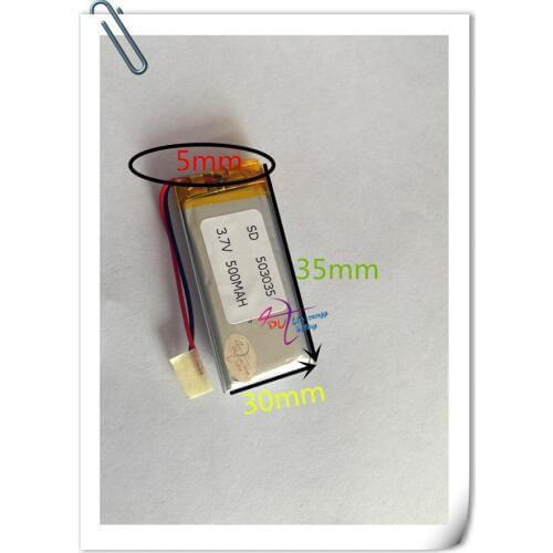 Wholesale 10 pcs 3.7V 500mAh 503035 Lithium Polymer LiPo Rechargeable Battery For Mp3 Mp4 PAD DVD DIY E-book bluetooth
