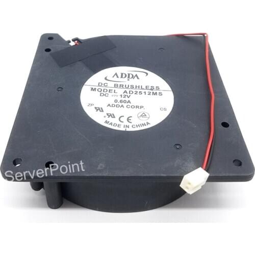 Original for ADDA BRUSHLESS AD2512MS DC 12V 0.60A 2-wire Server Blower Fan 120x120x32mm