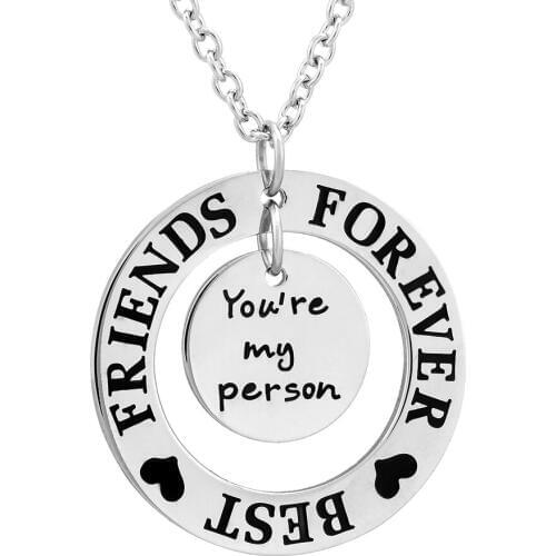 IJD2547 You Are My Person You Will Always Be My Person Best Friends Gift Stainless Steel Pendant Necklace