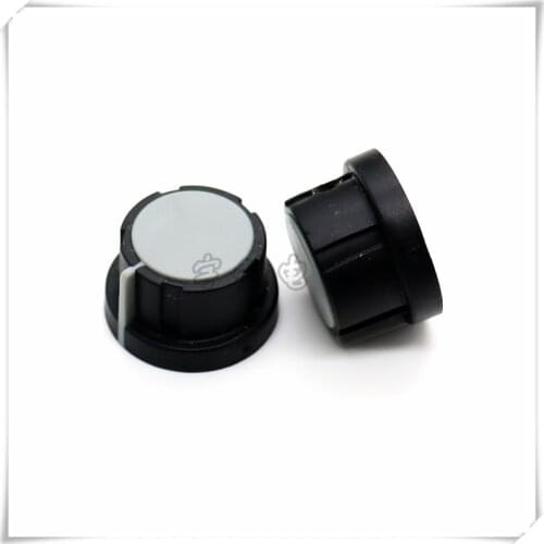 2 Pieces 25MM*15MM Plastic Soft Rubber Knob Cap Potentiometer Encoder Knob Copper Inner Core 6MM (Side Screw Fixing)