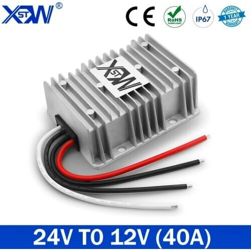 24v to 12v Volt Converter, DC Voltage Regulator Buck Power Supply Module, DC 18-40V 24 Volt to 12 Volt 40A 480W Waterproof CE