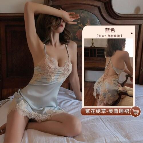 Transparent Sexy Lingerie Porno Costumes Women Lace Plus Size Babydoll Erotic Night Dress for Sex Sleepwear Underwear Nightgown