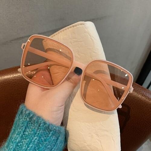 Oversized Sunglasses Women Luxury Designer Vintage Square Sun Glasses Classic Eyewear for Lady UV400 Big Frame