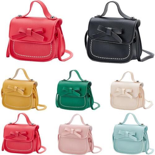 2019 Brand New Toddler Baby Messenger Bags Children Kids Girls Princess Shoulder Bag Handbag Solid Bowknot Princess Coin Purses