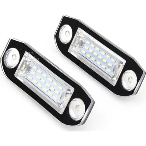 2Pcs Canbus LED License Plate Light for Volvo S80 XC90 S40 V60 XC60 S60 C70 V50 XC70 V70 White Car-Styling Number Lamp