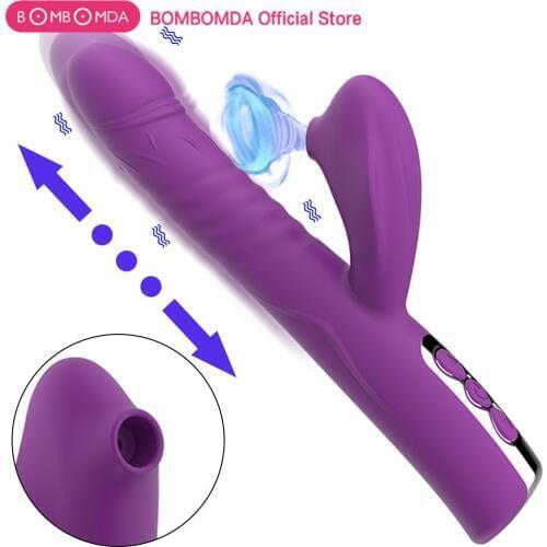 Telescopic Big Vibrators for Women Vagina Clitoris Sucker Real Dildo Vibrator Sex Products for Adults Pretty Wand Body Massager
