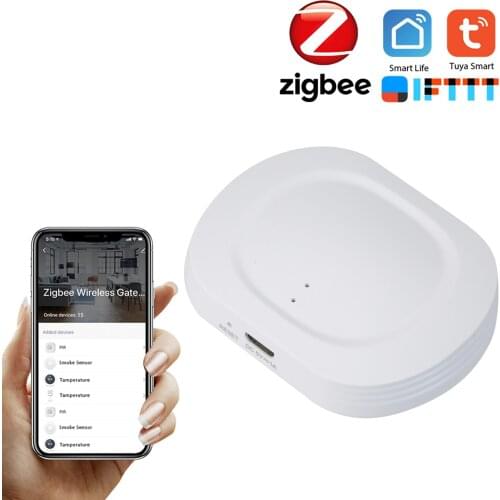 Tuya ZigBee Smart Gateway Hub Smart Home Bridge Smart Life APP Wireless Remote Controller Compatible with Alexa Google Home