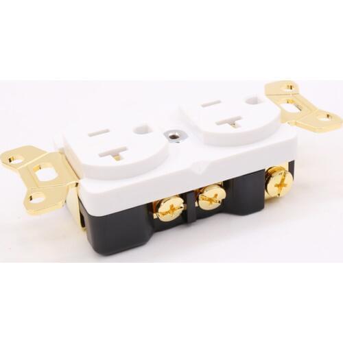 HI-End AC Power Receptacle Wall Outlet Power Beryllium copper Gold plated Distributor