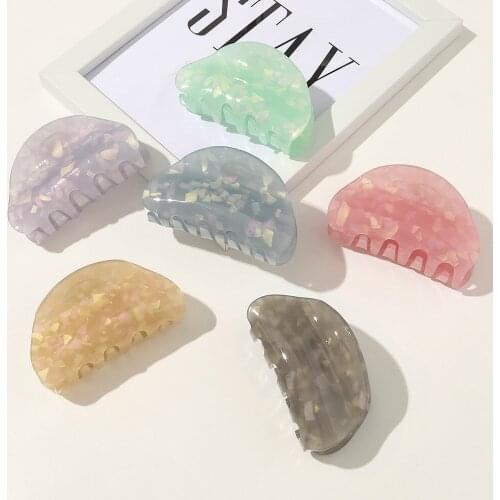 Korean Modalacrylic Plate Hair Clip for Women Vintage Geometry Hair Claw