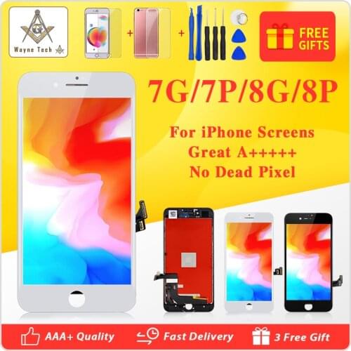 No Dead Pixel Grade AAA+++ With Great 3D Touch 4.7/5.5 Pantalla LCD For iPhone 7g 7p 8g 8plus Display Touch Digitizer Assembly