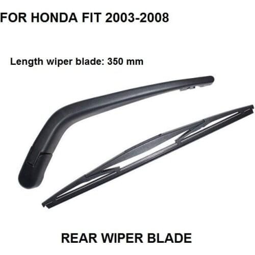 03-08 Car Rear Window Wiper Blade & Arm Complete Set For Honda Fit Blade Sizes 350mm