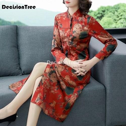 2021 chinese traditional dress cheongsam qipao women girls party dress vintage floral print satin short dress cheongsam dress