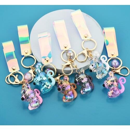 Acrylic Symphony Mouse Keychain Cute Doll Little Mouse Couple Schoolbag Keychain Accessories