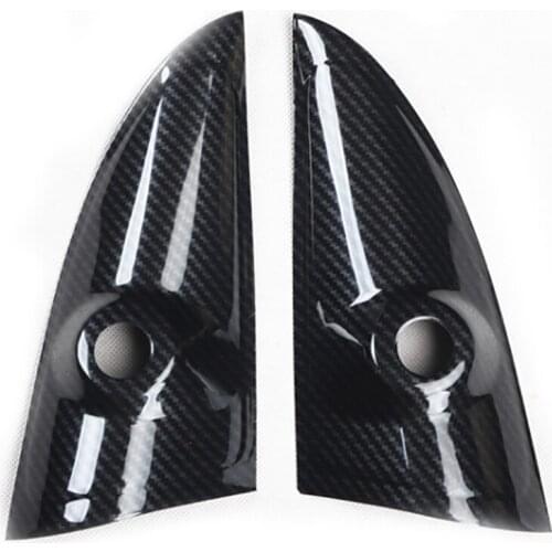 Car Carbon a Pillar Speaker Decoration Rearview Mirror Adjustment Cover Trim for Benz Smart 453 Fortwo Forfour 2015