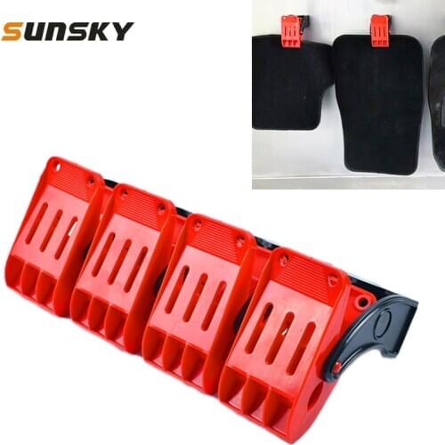 Car Foot Pad Cleaning Clip Multifunctional Wall Mounted Fixing Clip Hook Auto Cleaning Tools