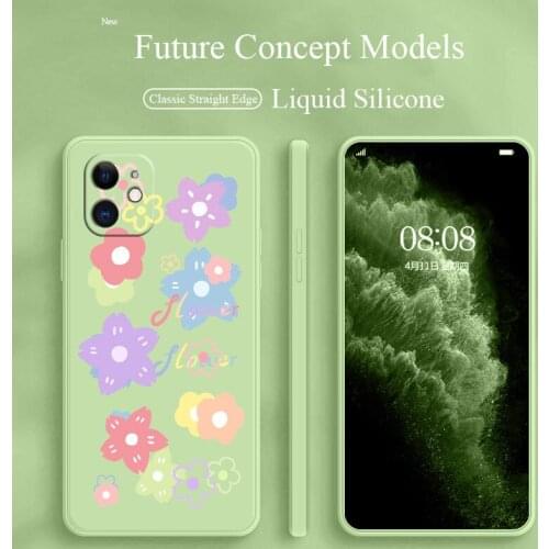 Colorful Liquid Silicone Case For iPhone 12 11 Pro Camera Protective Soft Phone Back Cover On X XR XS MAX SE2020 8 7 6 6S Plus