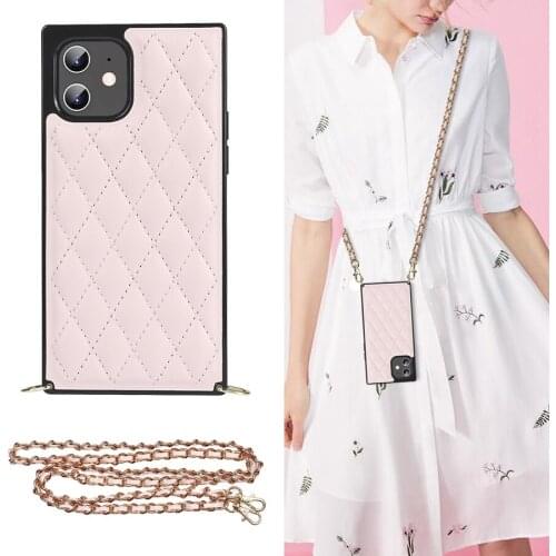 Diagonal Small Fragrant Leather Case For iPhone 12 Pro Max 12 Mini 11 Pro Max SE 2020 X XS XR XS Max 8 Plus 7 Plus 6/6S Plus