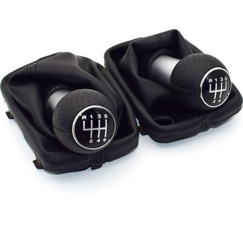 For Audi A3 S3 2001 2002 2003 Car Gear Shift Knob 5 Speed 6 Speed 12mm Lever Stick Handle Gaiter Boot Cover Case Red Stitch