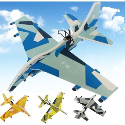 Hot new outdoor electric foam aircraft model toy Fighter design child run sporting goods LED lighting USB interface Holiday gift