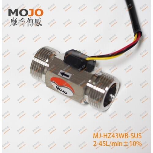 MJ-HZ43WB-SUS SUS304 DN20 G3/4'' Hall Effect Liquid Water Flow Sensor Switch Flow Meter