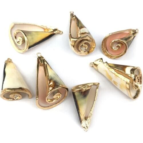 Natural shell Fashion Shells Pendants Charms Necklace Pendant for Jewelry Making DIY Accessories Fit Necklaces Size20x35-20x40mm