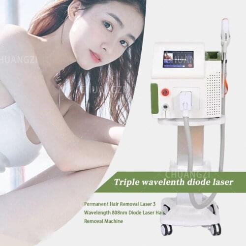 Newst 808nm diode laser fast skin rejuvenation hair removal painless high power cooling system beauty salon machine