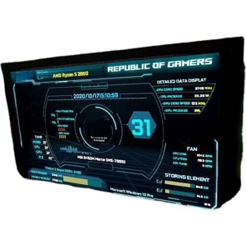 Chassis Lifting Auxiary Screen Electric Temperature Control by Computer Monitor Hardware 64diy Lifting Display 7-Inch