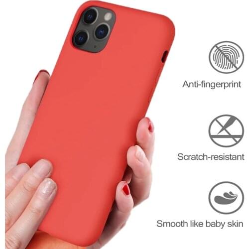 For iPhone 7 6 6S 8 Plus Case Luxury Original Liquid Silicone Soft Cover For iPhone 11 12 Pro X XR XS Max Shockproof Phone Case