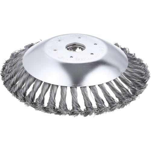6/8 Inches 150/200mm Grass Strimmer Head Trimmer Brush Manganese Steel Wire Wheel Lawnmower Parts For Garden Remove Weed Moss