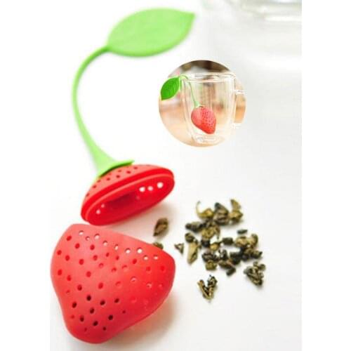 Creative Strawberry Tea Infuser Silicone Rubber Loose-leaf Tea Strainer Filter Diffuser Teapot Food Grade Harmless Tea Tools