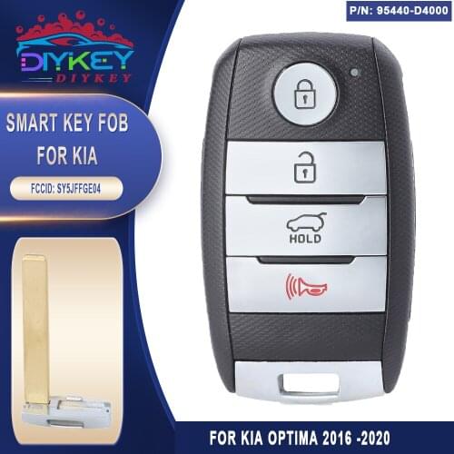 DIYKEY 95440-D4000 / SY5JFFGE04 Smart Key 4 Button 433MHz ID47 Chip Fob Transmitter for KIA Optima 2016 2017 2018 2019 2020